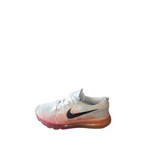 RARE Nike Flyknit Max White Hyper Punch Orange sz8